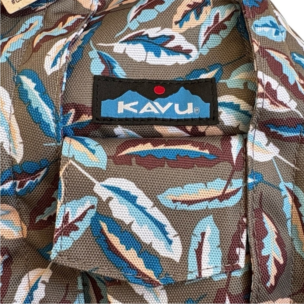 KAVU Rope Sling Crossbody Bag Fine Feathers Pattern NWT Outdoor Gorpcore - Picture 3 of 11